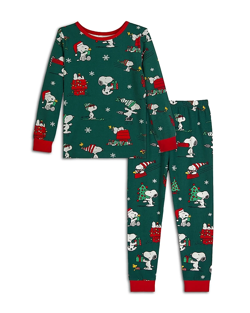 BedHead Pajamas Unisex Snoopy Holiday Long Sleeved Pajama Set - Little Kid, Big Kid