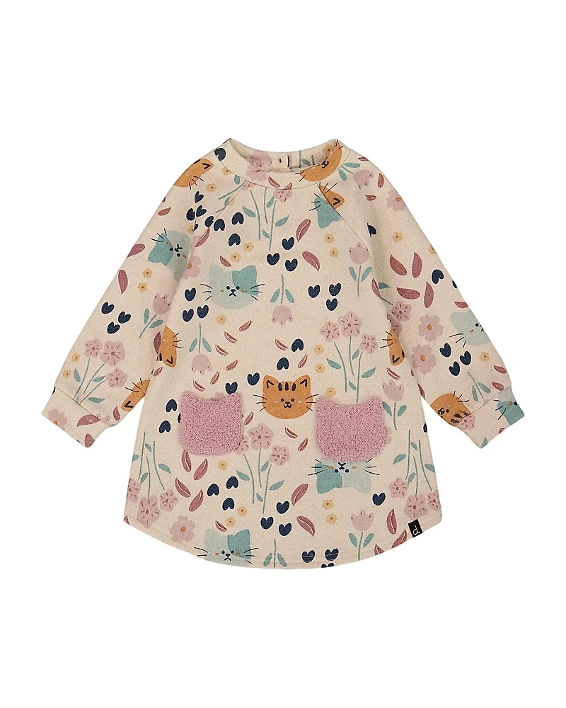 Deux par Girls' Glittering French Terry Dress - Little Kid, Big Kid