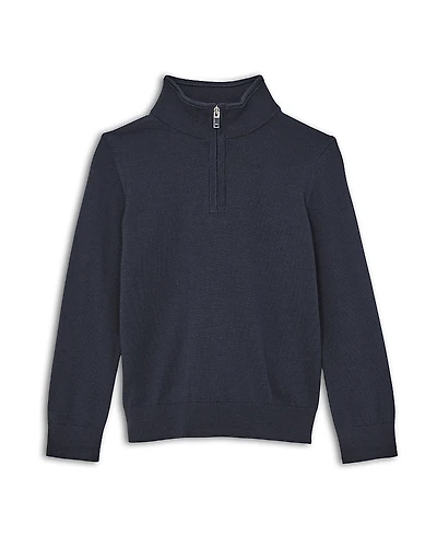 Reiss Boys' Long Sleeved Merino Funnel Neck 1/2 Zip Sweater - Little Kid