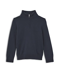 Reiss Boys' Long Sleeved Merino Funnel Neck 1/2 Zip Sweater - Little Kid