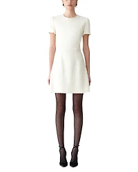 Carolina Herrera Embellished Short Sleeve Dress