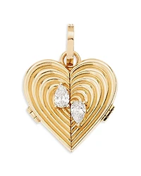 Adina Reyter 14K Yellow Gold Lab Grown Diamond Pear Groovy Locket Charm Pendant