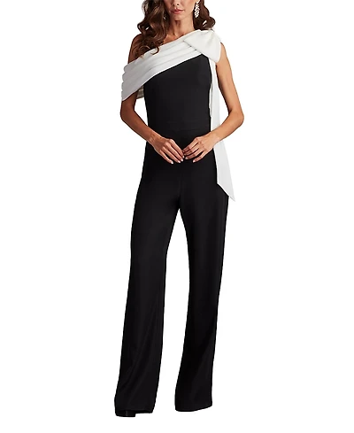 Tadashi Shoji Sancia Bow-Shoulder Jumpsuit