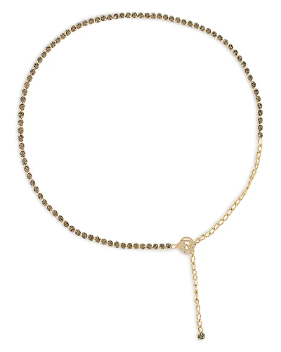 Gerard Darel Women's Vicky Green Crystal Chain Belt