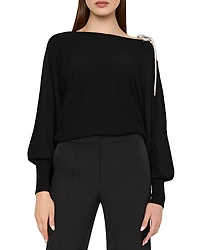 Milly Ida Bow Detail Sweater