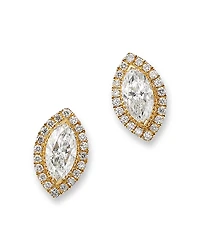 Bloomingdale's Fine Collection Luxe Collection Certified Lab Grown Diamond Marquis Stud Earrings