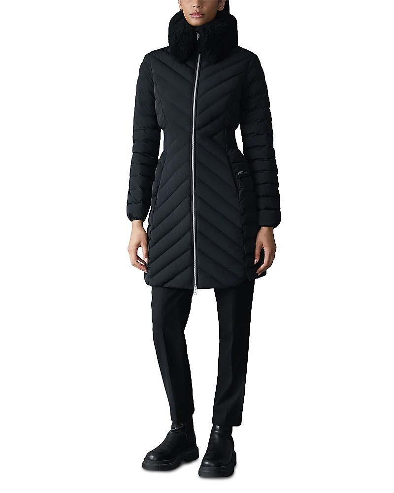 Mackage Shearling Collar Puffer Down Coat