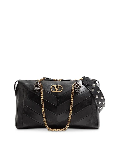 Valentino Garavani Panthea VLogo Chevron Shoulder Bag