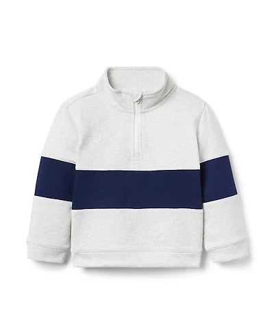 Janie and Jack Boys' Stripe Half-Zip Sweatshirt - Little Kid, Big Kid