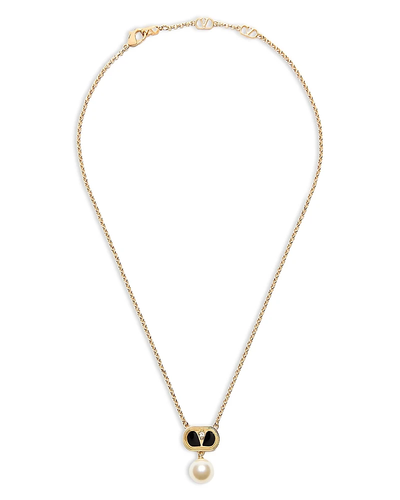 Valentino Garavani Signature Pendant Necklace, 14.9-16.5