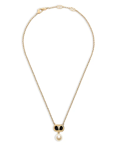 Valentino Garavani Signature Pendant Necklace, 14.9-16.5