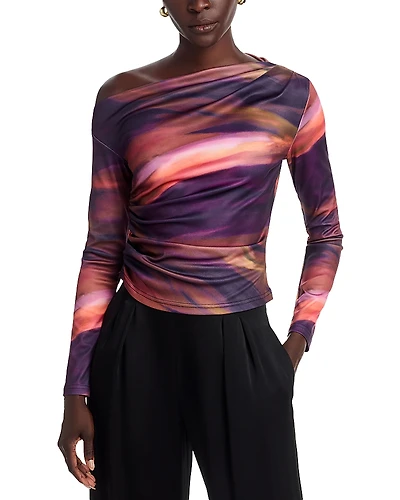 Area Stars Draped Jersey Top