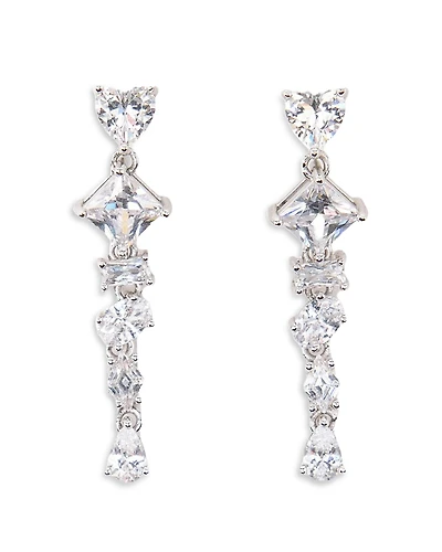 Maje Precieux Cascade Rhinestone Linear Drop Earrings