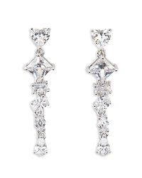 Maje Precieux Cascade Rhinestone Linear Drop Earrings