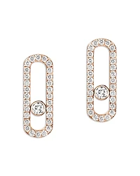 Messika 18K Gold Move Uno Diamond Pave Oval Statement Earrings