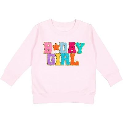 Sweet Wink Girls' Birthday Patch Sweatshirt - Baby, Little Kid, Big Kid