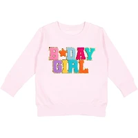 Sweet Wink Girls' Birthday Patch Sweatshirt - Baby, Little Kid, Big Kid