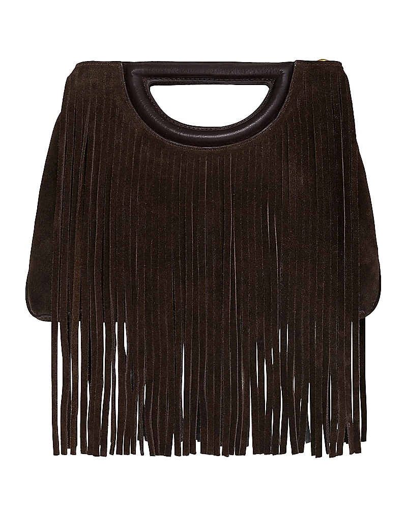 Rebecca Minkoff Fringe Handheld Suede & Leather Crossbody Bag