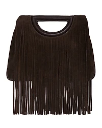 Rebecca Minkoff Fringe Handheld Suede & Leather Crossbody Bag