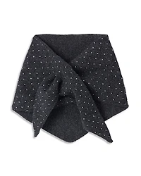 Sandro Rhinestone Knit Triangular Scarf