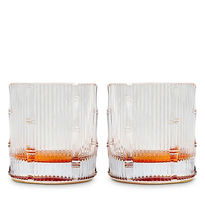 La DoubleJ Bamboo Highball Glass, Set of 2
