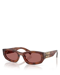 Miu Miu Rectangular Sunglasses, 53mm