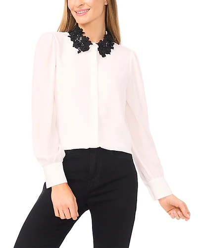 CeCe Lace Collar Blouse