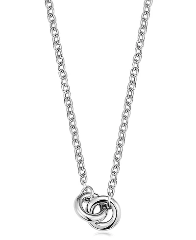 Oradina Sterling Silver Together Pendant Necklace