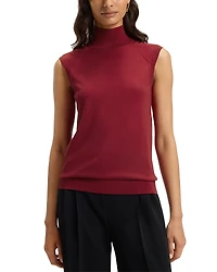 Boss Fipini Wool-Blend Sleeveless Mock Neck Sweater