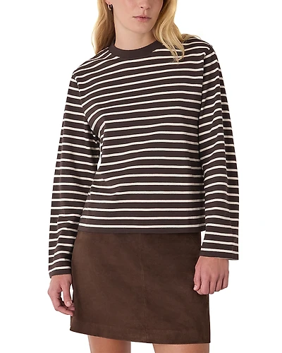 Whistles Striped Round Neck Sweater
