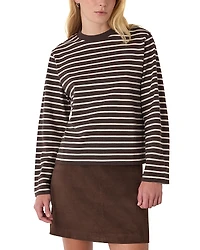 Whistles Striped Round Neck Sweater