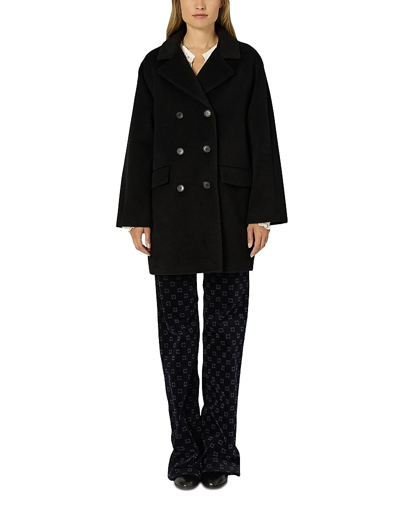 Gerard Darel Magalie Wool Double Breasted Coat