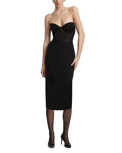 Bcbgmaxazria Satin Strapless Dress