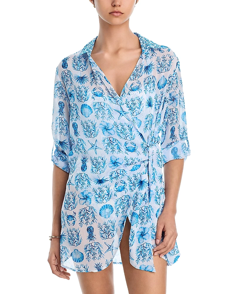 Aqua Swim Wrap Shirt Cover-Up - Exclusive