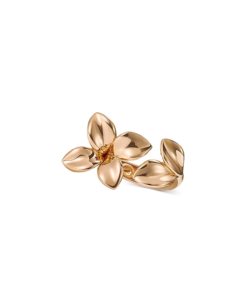 Pasquale Bruni 18K Rose Gold Giardini Segreti Diamond Flower Cuff Ring