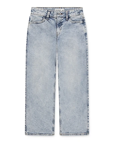 abercrombie kids Girls' High Rise Straight Wide Leg Jeans - Little Kid, Big Kid