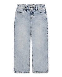 abercrombie kids Girls' High Rise Straight Wide Leg Jeans - Little Kid, Big Kid