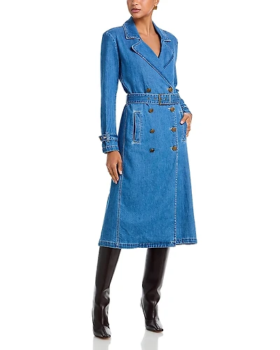 L'Agence Bradley Denim Trench Coat