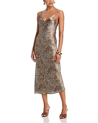 L'Agence Seridie Silk Slip Dress