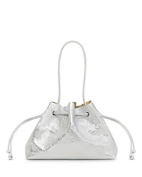 Mansur Gavriel Metallic Suede Drawstring Pouchette