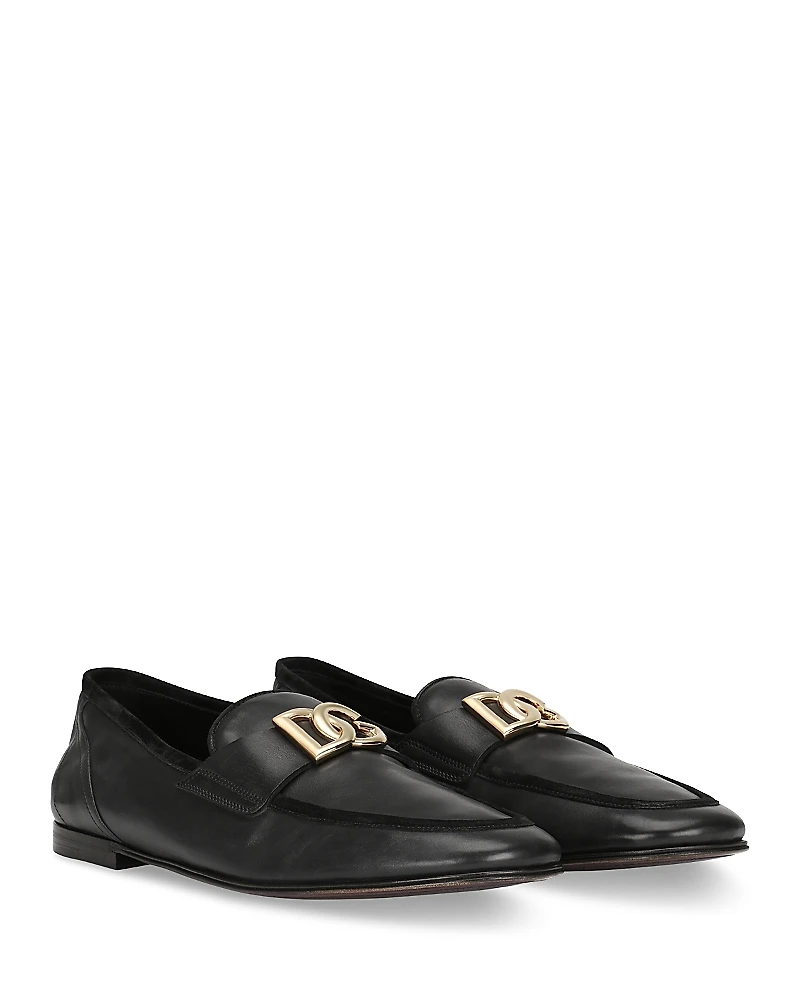 Dolce & Gabbana Men's Calfskin Slipper Loafers