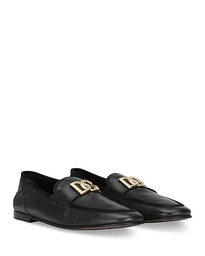 Dolce & Gabbana Men's Calfskin Slipper Loafers