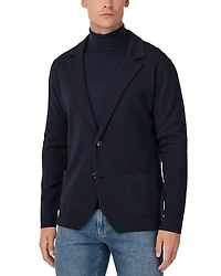 Boggi Milano Extra Fine Merino Wool Knitted Regular Fit Blazer