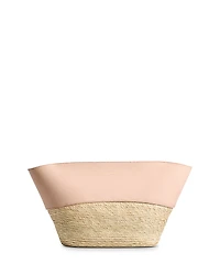 Altuzarra Straw & Leather Basket Clutch