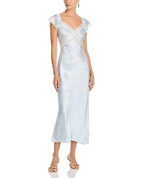 LoveShackFancy Eline Silk Dress