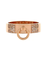 Pre-Owned HERMES Small Collier de Chien Ring 18K Rose Gold and Diamonds