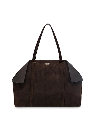 Ferragamo Large Suede Leather Tote