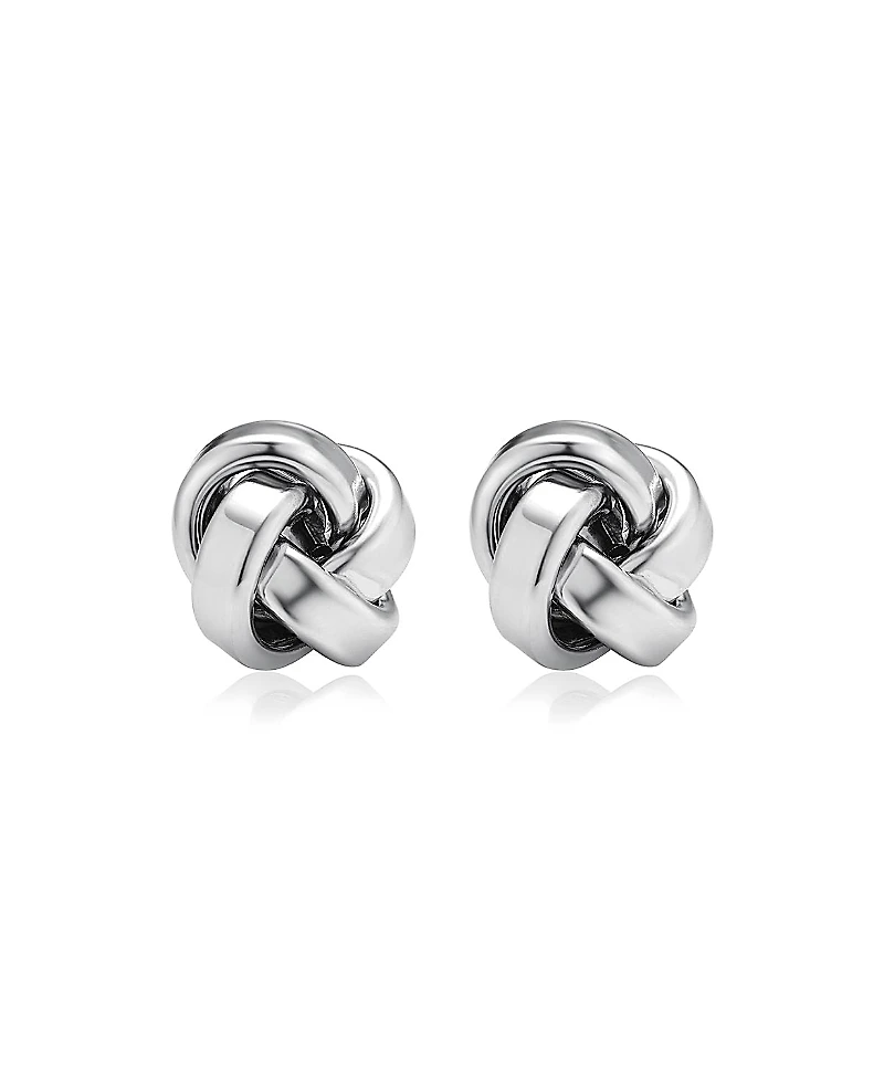 Oradina Sterling Silver Eternal Knot Studs
