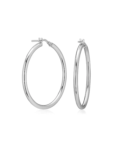 Oradina Sterling Silver Everyday Hoops
