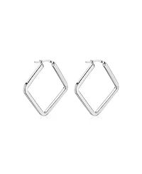 Oradina Sterling Silver Quad Midi Hoops